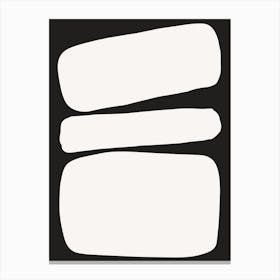 Abstract Bauhaus Shapes 3 B&W Canvas Print