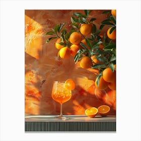 Oranges In A Glass 7 Canvas Print