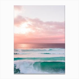 Bondi Beach, Sydney, Australia Pink Photography 2 Canvas Print