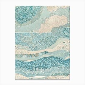 Seascape In Soft Hues Canvas Print