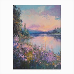 Sunset By The Lake 3 Canvas Print
