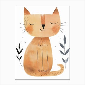 Cornish Rex Cat Clipart Illustration 3 Canvas Print