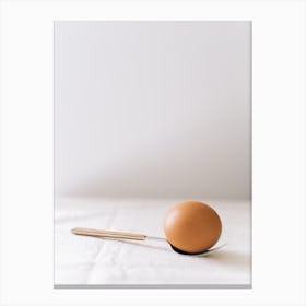 Egg On A Spoon 1 Canvas Print