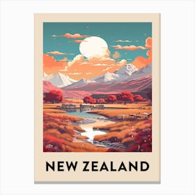 Vintage Travel Poster New Zealand 5 Canvas Print