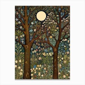 William Morris Moon In The Woods 1 Canvas Print