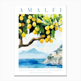 Lemon Italian Print Canvas Print