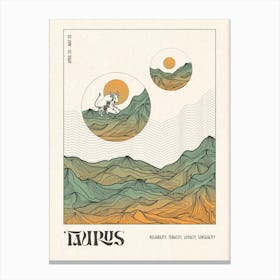 Taurus Star Sign Zodiac Art Canvas Print