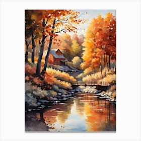 Autumn By The River 1 Canvas Print