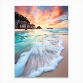 Greek sea long exposure Canvas Print