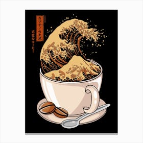 The Great Wave of Cappuccino Canvas Print