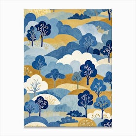 Blue Sky Trees Canvas Print