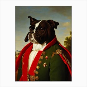 Bulldog Renaissance 2 Portrait Oil Painting Canvas Print