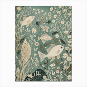 Fish And Flowers Canvas Print