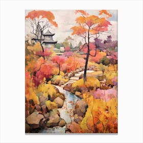 Autumn Gardens Painting Japanese Friendship Garden Usa 2 Canvas Print