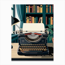 Typewriter On A Desk Stampe su tela