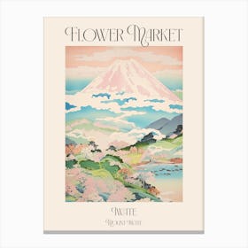 Flower Market Mount Iwate In Iwate, Japanese Landscape 1 Poster Canvas Print