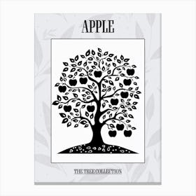 Apple Tree Simple Geometric Nature Stencil 2 Poster Canvas Print