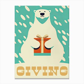 Giving Polar Bear Canvas Print