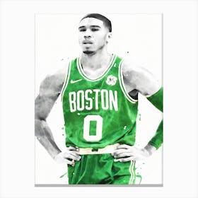 Jayson Tatum Boston Celtics Basketball Canvas Print
