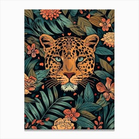 Leopard In The Jungle 46 Canvas Print