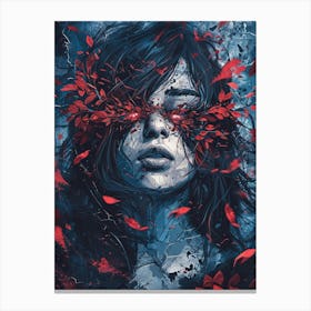 Girl With Red Eyes 1 Canvas Print