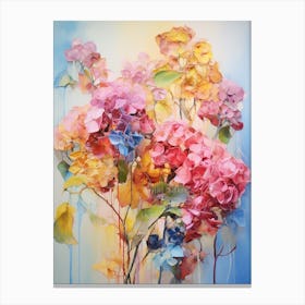 Abstract Flower Painting Hydrangea 1 Canvas Print