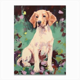 A Irish Setter Dog Painting, Impressionist 2 Canvas Print