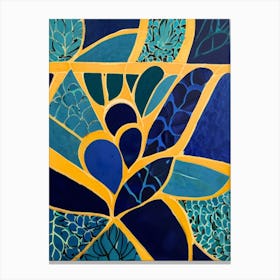 Abstract Blue And Yellow Painting Canvas Print