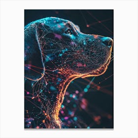 Abstract Dog Portrait. Generated AI. Art Print Canvas Print