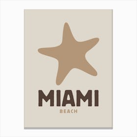 Miami Beach Neutral Print Canvas Print