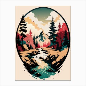 River In The Forest Canvas Print