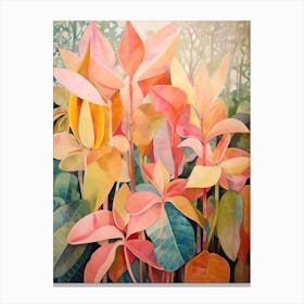 Tropical Plant Painting Rubber Plant 3 Canvas Print