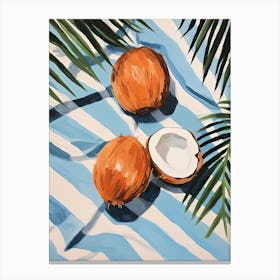 Coconut Fruit Summer Illustration 4 Canvas Print