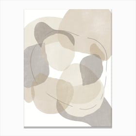 Beige Abstract Painting Canvas Print