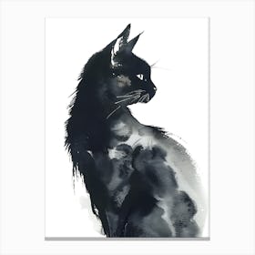 Black Cat 5 Canvas Print