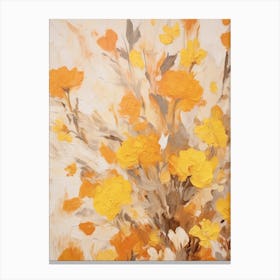 Fall Flower Painting Marigold 2 Canvas Print