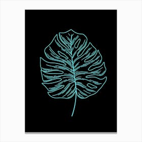 Monstera Leaf Vector Illustration Canvas Print