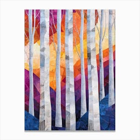 Colorful Trees In The Forest 3 Canvas Print