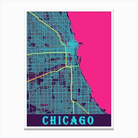 Chicago Map Poster 1 Canvas Print