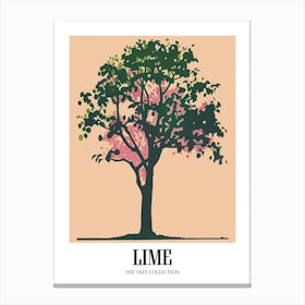 Lime Tree Colourful Illustration 4 Poster Canvas Print