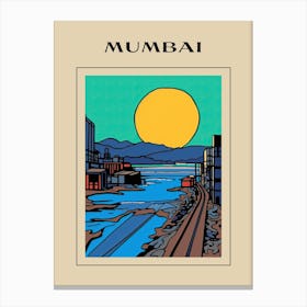 Minimal Design Style Of Mumbai, India 2 Poster Canvas Print