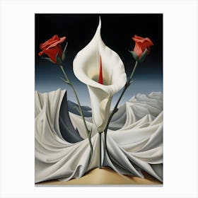 "Lustrous Petals: A Calla Lily's Allure" Canvas Print