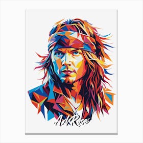 Gnr Axl Rose 01 Portrait Music Icon Style WPAP Pop Art Canvas Print