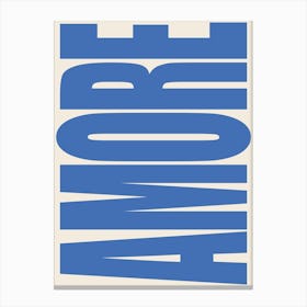 Amore - Blue Canvas Print