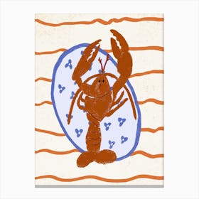 Hand Drawn Lobster Canvas Print