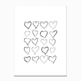 Love Hearts Canvas Print