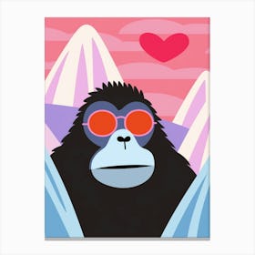 Little Mountain Gorilla 1 Wearing Sunglasses Canvas Print