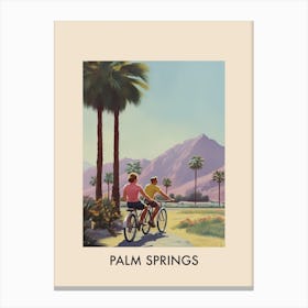Palm Springs, Usa 2 Vintage Travel Poster Canvas Print