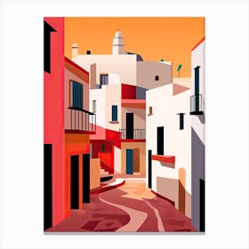 Algarve, Portugal, Bold Outlines 1 Canvas Print