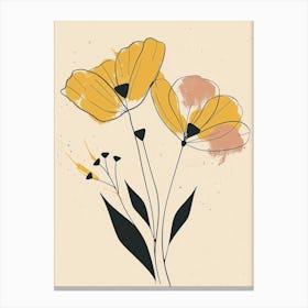 Johannesburg Flower Market Boho Minimalist Style Canvas Print